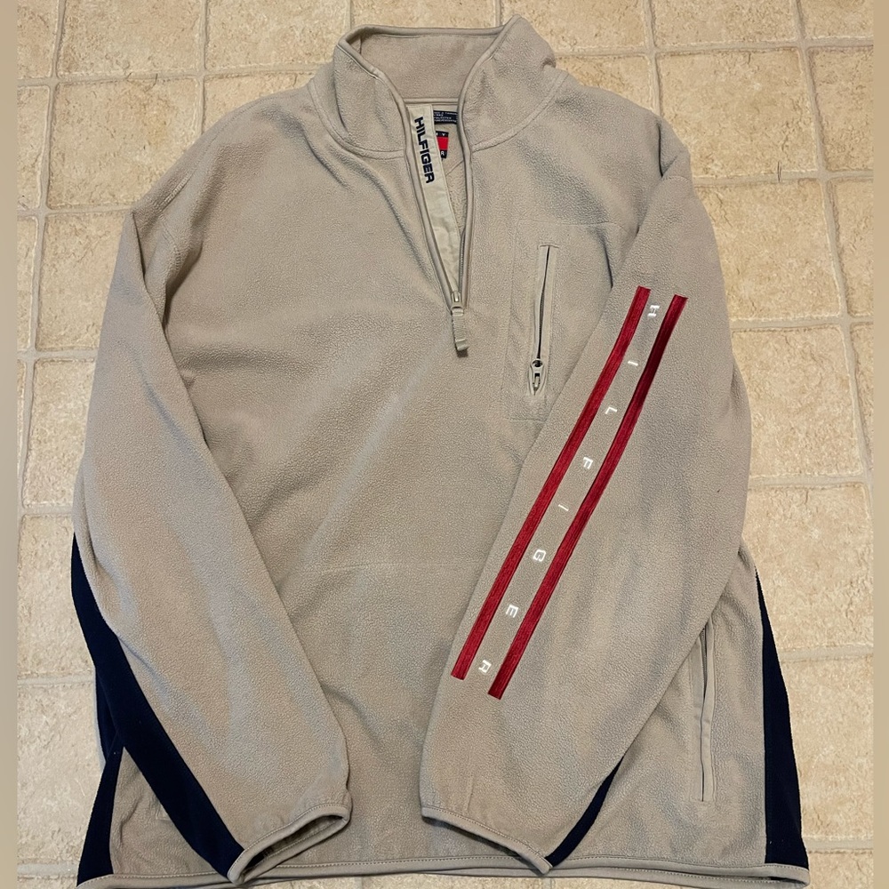 tommy hilfiger fleece 1/4 zip jacket Size XL